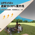 Aoran 天幕帐篷户外露营加厚便携遮阳棚野营防雨防晒天幕露营装备 【21㎡】流沙金钛银6-12人