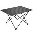 原始人户外折叠桌椅露营野餐装备用品铝合金蛋卷桌子椅子套装全套 升级款全黑-小号（送收纳袋）