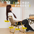 CAMELCROWN户外露营折叠椅便携式靠背写生躺椅野营钓鱼凳美术生椅子克米特椅 卡其色-钢管椅架-承重120KG-1J722C7586J