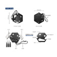鸿丰折叠多功能小刀钥匙挂扣硬币刀折叠刀创意旅行装备EDC组合螺丝刀 CK001银黑