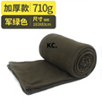 靠森（Kaooseen）户外抓绒睡袋野营旅行内胆被保暖四季露营午休膝盖毯隔脏睡袋 加厚款-果绿色 183cmX83cm