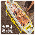 原始人烧烤炉家用烧烤架户外围炉煮茶烤肉炉架子便携折叠碳炭烤炉 磨砂黑【标准款】免安装+碳槽