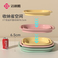 洁丽雅（Grace）可折叠洗脸盆家用大小号学生宿舍洗衣盆便携式旅行塑料盆毕业季 三色三个装（可折叠）