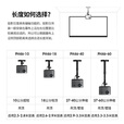 思影（CINE）PH46投影仪吊架壁挂支架家用吊顶悬挂架子极米z7x h6当贝x3 x5海信坚果n1大眼橙投影机墙壁挂架 PH46-18银色（18公分吊架）