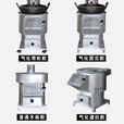 柴火灶家用烧木柴农村气化炉节能移动户外大锅台通炕煤炭柴火取暖 固定气化炉+4米+40锅组合配件