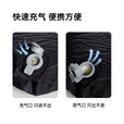 black dog黑狗户外自动充气枕头露营睡袋气垫海绵懒人旅行枕便携 夜幕黑