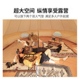 原始人（The Primitive） 户外露营帐篷棉布轻奢豪华别墅营地帐篷蒙古包野外加厚帐篷 棉布款-流沙金-3米款(无烟囱口)