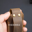 糜岚（MieLanat）瑞士刀牛皮皮套纯手工复古耐磨刀套保护套刀鞘猎人英雄手工腰包皮 *58典范、逍遥派 速按扣挂腰有盖