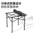 牧高笛【新品】户外露营桌折叠桌超轻蛋卷桌便携式野餐轻量桌子山享 曜石黑