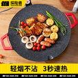 探险者电烤盘麦饭石电烤肉盘烧烤盘速热无烟烤炉家用韩式大功率烧烤电炉 麦饭石电烤肉盘（36CM）