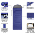 欢棠睡袋成人 户外冬季加厚露营办公室午休四季便携隔脏秋冬款睡袋 210*75cm 【藏青0.95kg】