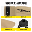 Aoran户外露营椅折叠椅升级便携式月亮椅野外休闲露营椅子写生椅钓鱼凳 卡其色【低背款带扶手】 加密牛津布+加厚碳钢+升级椅架
