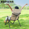 海狗椅户外露营便携靠背钓鱼椅懒人椅家庭休闲折叠躺椅 铁海狗椅黑
