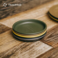 THOUS WINDS千风露营复古小餐碟可适用于雪拉碗盖不锈钢户外野炊碟装食物碟盘 复古小餐碟 复古银色