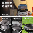 古慕妮户外锅具套装卡式炉锅具三件套户外烧水壶露营锅具全套装备 锅具三件套水壶+煎锅+煮锅