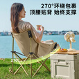 探险者户外折叠椅露营椅子便携月亮椅野餐椅露营桌椅套装沙滩椅钓鱼椅 细沙黄夹棉折叠椅【两把装】