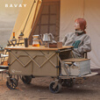 北欢 Bavay聚拢型露营车折叠手推车野营地拉车加大款S01 560L S14黑色PRO+MAX铝合金