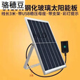 骆穂豆太阳能板+蓄电池+控制器20000w能多功能USB5V手机充电板移动充电 20W带USB稳压器+3米线(快充)