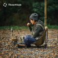 THOUS WINDS 千风月亮椅折叠户外露营铝合金超轻舒高低两用靠背折叠椅便携式 轻舒高低两用折叠椅 黑色
