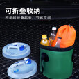 龙觇户外折叠水桶大容量储水带龙头车载水箱便携式蓄水容器5/10/15L 10L加厚