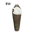 黑冰25春夏新款【彩蝶TK鸭绒木乃伊式羽绒睡袋】户外露营防风成人睡袋 TK700-咖啡 均码