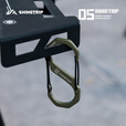 山趣（ShineTrip）户外05系列战术S型挂扣轻巧便捷多功能露营不锈钢挂扣配件 中号逐暮黑*2个装(5.4*2.5cm)