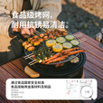 Naturehike挪客墨烟桌面圆形围炉煮茶烧烤架烤肉盆户外露营便携装备公园野餐 黑色/煎烤两用款