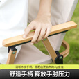 北山狼 户外折叠椅便携式露营椅子家用克米特椅  【基础款】-中号卡其黄架