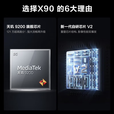 vivoX90 天玑9200处理器 120W双芯闪充 5G全网通 拍照自研芯片V2 至黑 12GB+512GB 单机＋原装快充＋店保1年