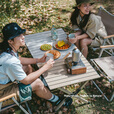 Naturehike挪客星简蛋卷桌折叠桌户外露营装备轻量便携桌子野餐烧烤营地餐桌 卡其色/M