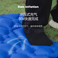 山之客充气垫｜三色580克｜户外露营便携徒步防潮垫单人超轻睡垫 【冲压式气垫】黑色