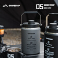 山趣（ShineTrip）户外05系冰桶露营2L大容量保温桶战术CNC把手双层304不锈钢保冷桶 逐暮黑