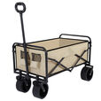 骆穂豆露营车户外可折叠推车超大营地车野餐车拖车野营手拉杆摆摊小 [黑色5寸]大号转向轮