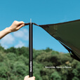 Naturehike挪客天幕杆两根装加粗加厚 户外露营装备帐篷天幕配件 2根*2.4米/黑色/铁