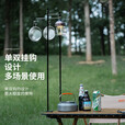 梵昇昱折叠灯架户外露营野餐可折叠桌面插地两用便携超轻合金露营灯灯架 露营灯架【黑色两用款】
