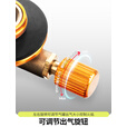 古慕妮户外分体气炉连接软管炉头减压阀丁烷丙烷气罐阀门具开关 控制阀+1米304不锈钢丝软管