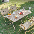 牧高笛（MOBIGARDEN）蛋卷桌 户外露营野餐轻量家用折叠蛋卷桌山涧L NX25665024 原木色