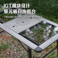 迪飞客户外露营野餐便携式IGT三单元世纪桌可拼接拓展战术桌折叠蛋卷桌 世纪桌 夜幕黑【升级横杆 更稳定】