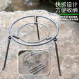 智宙锅圈三角柴火架家用户外锅架灶野炊炉支架火盆鼎架可拆 加大号柴火架-双圈