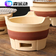 钻后土陶烧烤小泥炉围炉煮茶炉烧炭家用商用户外烤串老式木炭炉+小号 加线木炭炉小号