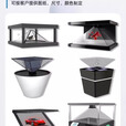 全息展柜3d透明屏投影展柜360度三维立体幻影成像展厅展馆互动全息展示柜 27英寸180度/270度全息展柜