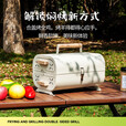 烧烤架户外烧烤炉家用便携式2025新型无烟露营闷烤炉子烤肉架子网 白色抽屉双面烤炉