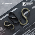 山趣（ShineTrip）户外05系列战术S型挂扣轻巧便捷多功能露营不锈钢挂扣配件 中号逐暮黑*2个装(5.4*2.5cm)