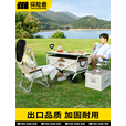 探险者露营车户外折叠推车营地车快递摆摊野餐车大容量野营拖车 卡其升级款160L【万向静音轮+桌板】