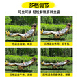 暴走怪兽户外折叠椅躺椅办公室午休床懒人沙发椅可坐可躺便携午休神器 加棉四档调节躺椅卡其色【自带头枕】