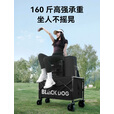 black dog黑狗露营车平折收纳手拖车户外野餐易推拉营地车 100L平折收纳夜幕黑