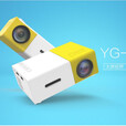 新款YG300投影仪迷你微型儿童娱乐便携家用LED手机有线投影机320P YG300黄白英规