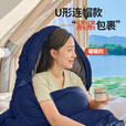 北极狼睡袋成人四季通用款户外露营办公室午休车用便携双人被子两用 藏青0.95KG（190+30）*75