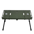 踏觅户外全新四片大桌铝合金多人大桌多功能折叠便携餐桌 四片大桌(黑色)带灯架
