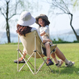 Naturehike挪客星月聚拢式月亮椅户外露营野餐便携折叠椅钓鱼懒人导游椅凳子 黑色/M